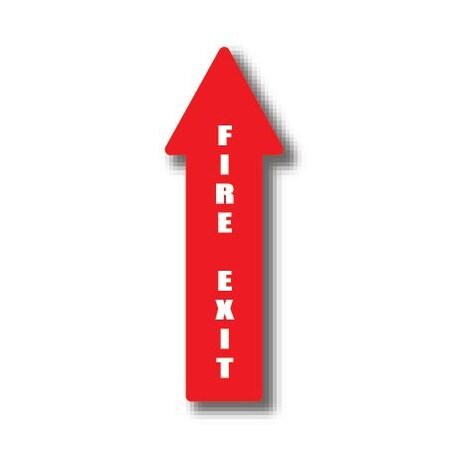 Ergomat 12in x 4in ARROW SIGNS - Fire Exit DSV-SIGN 48 #0450UP -UEN